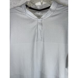 Nike Tiger Woods Collection Gray Polyester Blade Collar Golf Polo Shirt Mens L